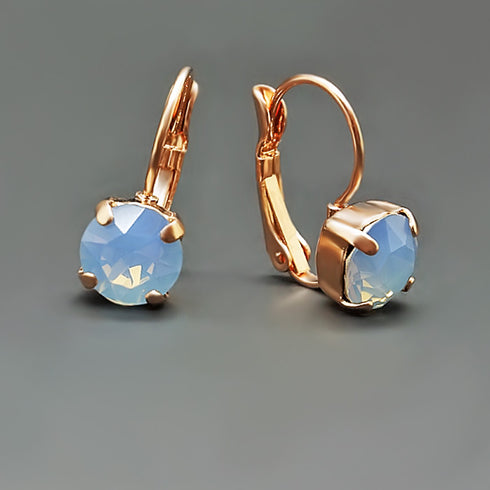 Auskari "Krāšņums (Air Blue Opal)" ar Swarovski™ kristāliem